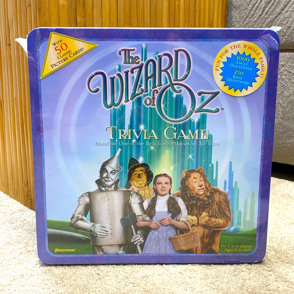 Vintage 1999 New Sealed The Wizard of Oz Trivia Game Ages 6 to Adult w/ 50 Cards
